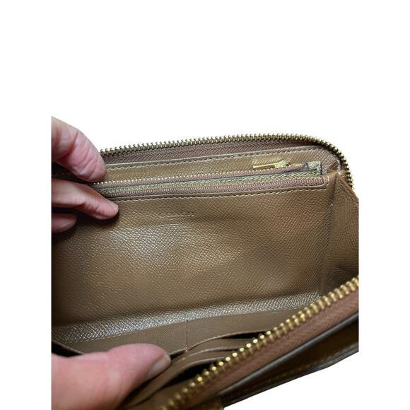 Coach Multifunction Wallet Large Brown Leather C Print Monogram Removable Insert - Picture 10 of 16